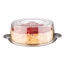 Tortenplatte rund CNS18/0 + Abdeckhaube 30cm